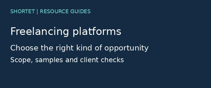 Freelancing platforms: separate services, leads and small tasks