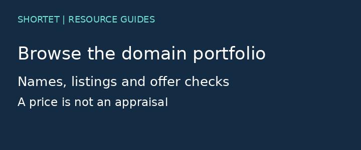How to browse the Shortet domain portfolio without confusing price and value