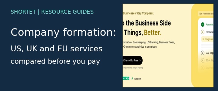 Company formation services compared: US, UK and EU routes