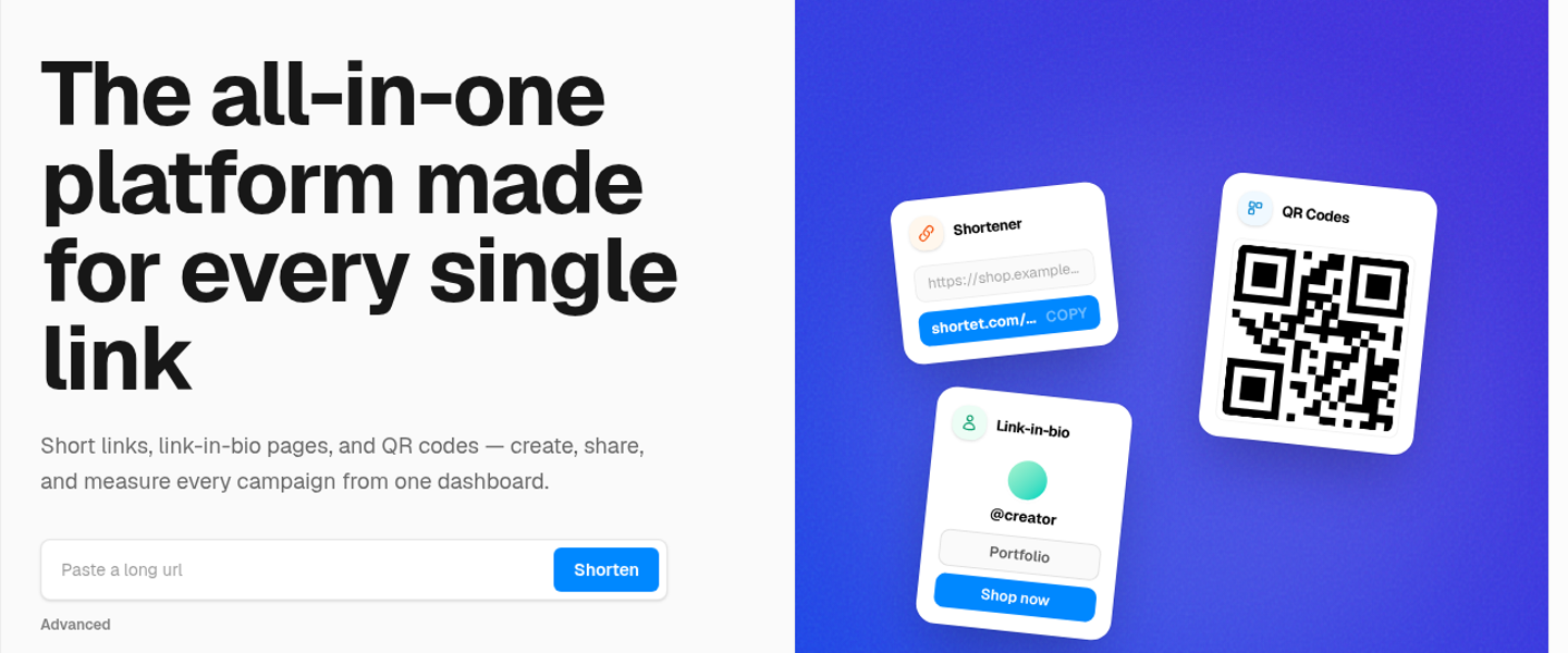 Shortet 2.0 Launches on Product Hunt: Short Links, Bio Pages and QR Codes in One Platform
