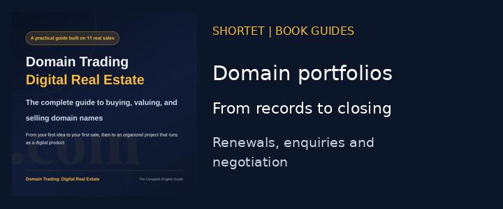 Domain portfolio management: from renewals to negotiation and closing