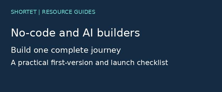 No-code and AI app builders: plan a working first version