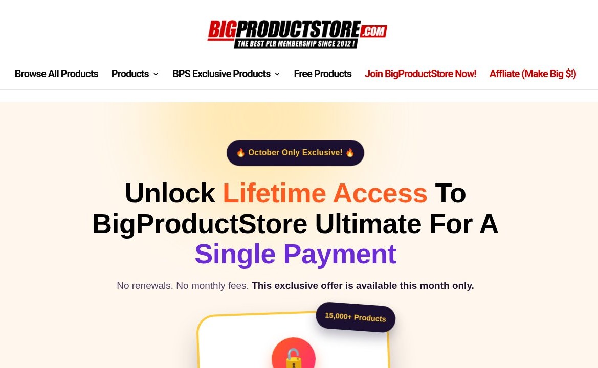 Big Product Store